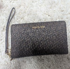 MK Brown Wristlet